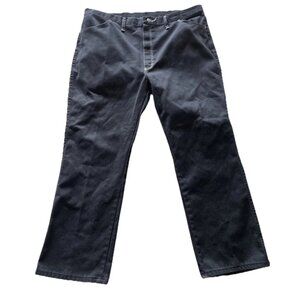 Vintage Maverick Mens Black Embroidered Jeans Mens Sz 42 Made USA Baggy Pants